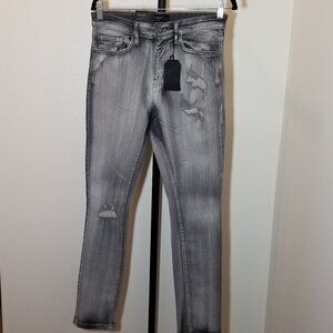 Method Men's Jeans Slim Fit Low Rise Stretch Size 28 X 30 Faded Black Retro NWT